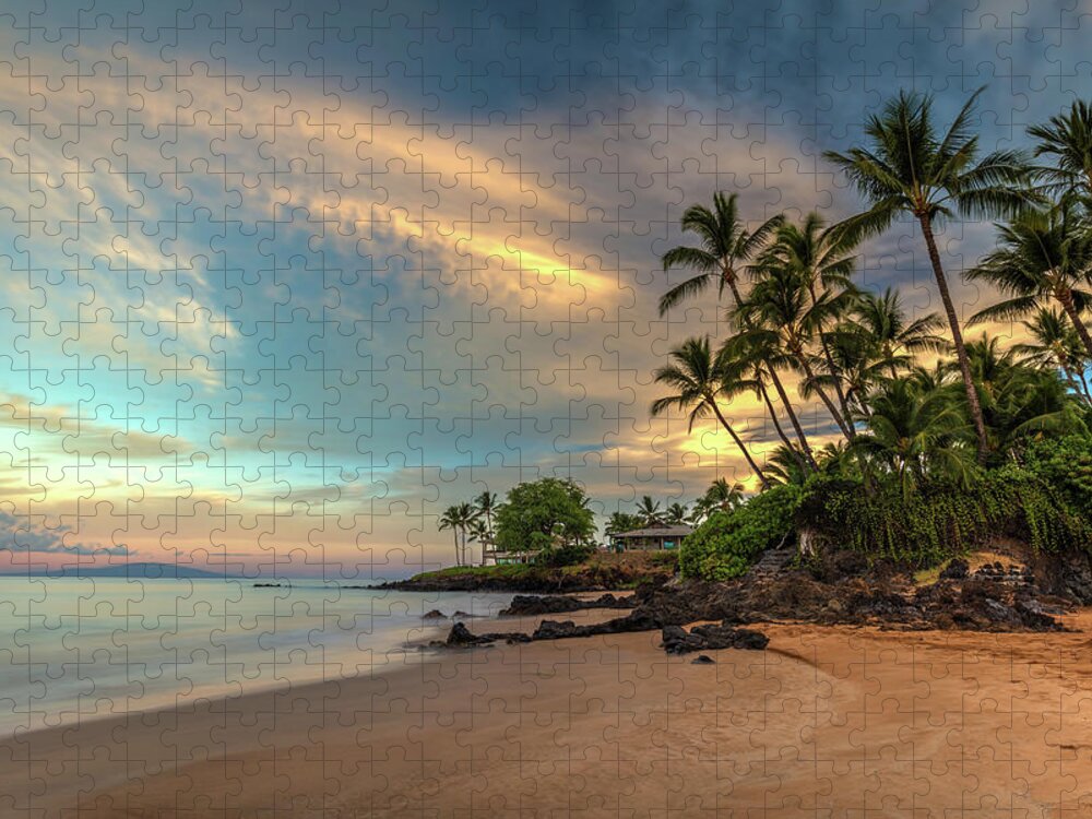 Poolenalena Beach Jigsaw Puzzle featuring the photograph Po'olenalena Beach Sunrise by Pierre Leclerc Photography