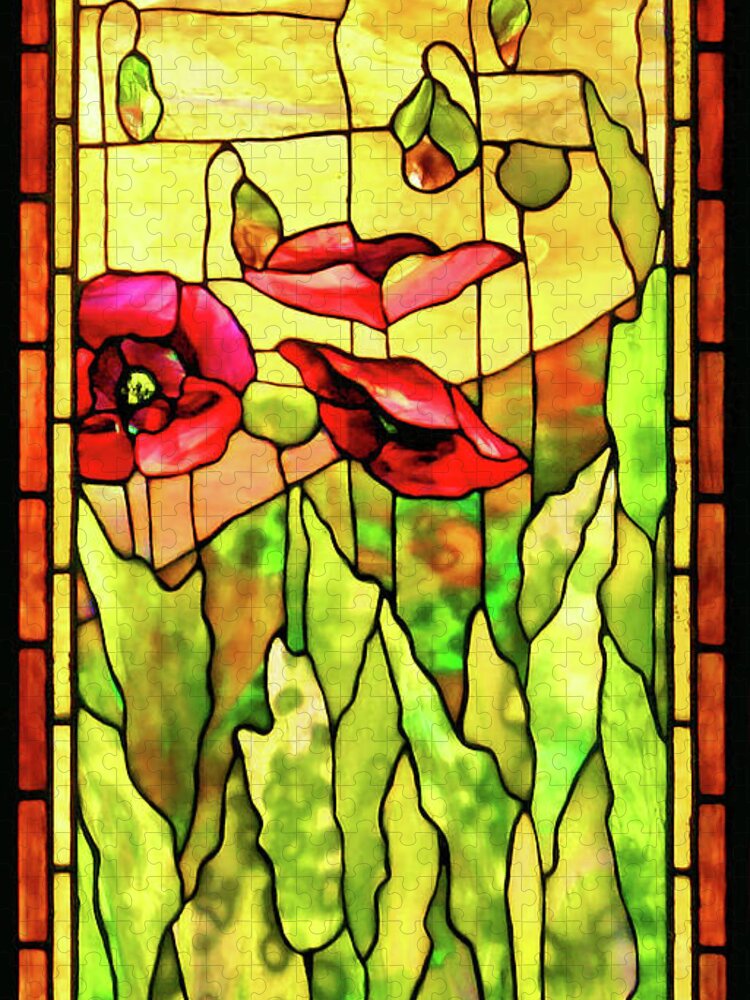 Stained Glass Jigsaw Puzzle featuring the photograph Poppies 2 by Kristin Elmquist