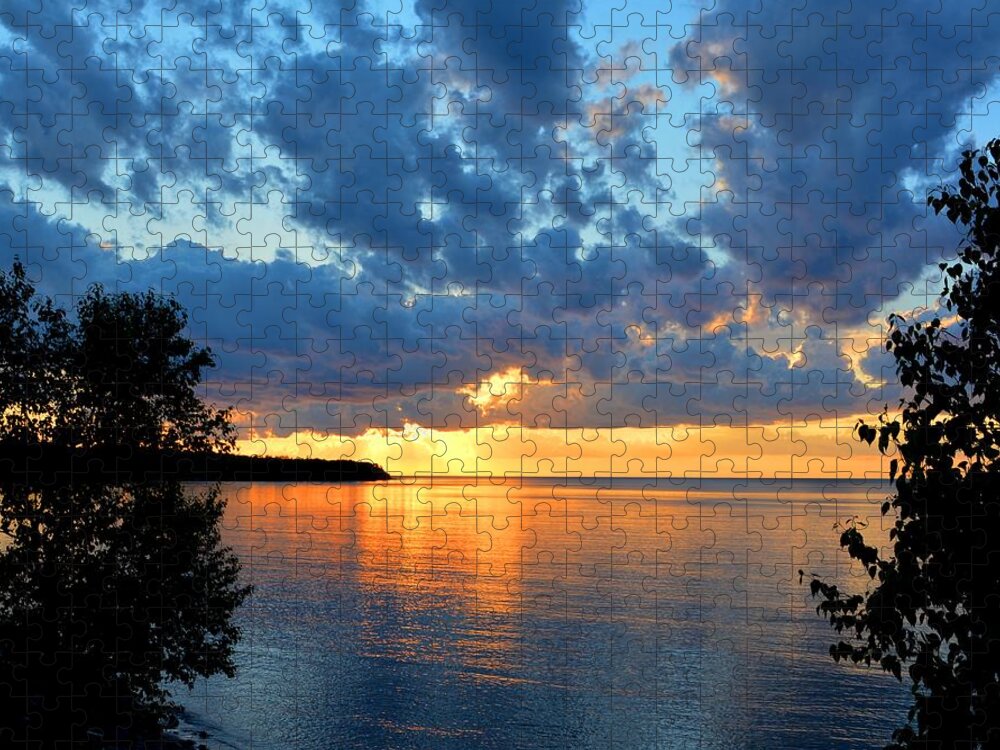 Sunset Jigsaw Puzzle featuring the photograph Porcupine Mountains Sunset by Keith Stokes