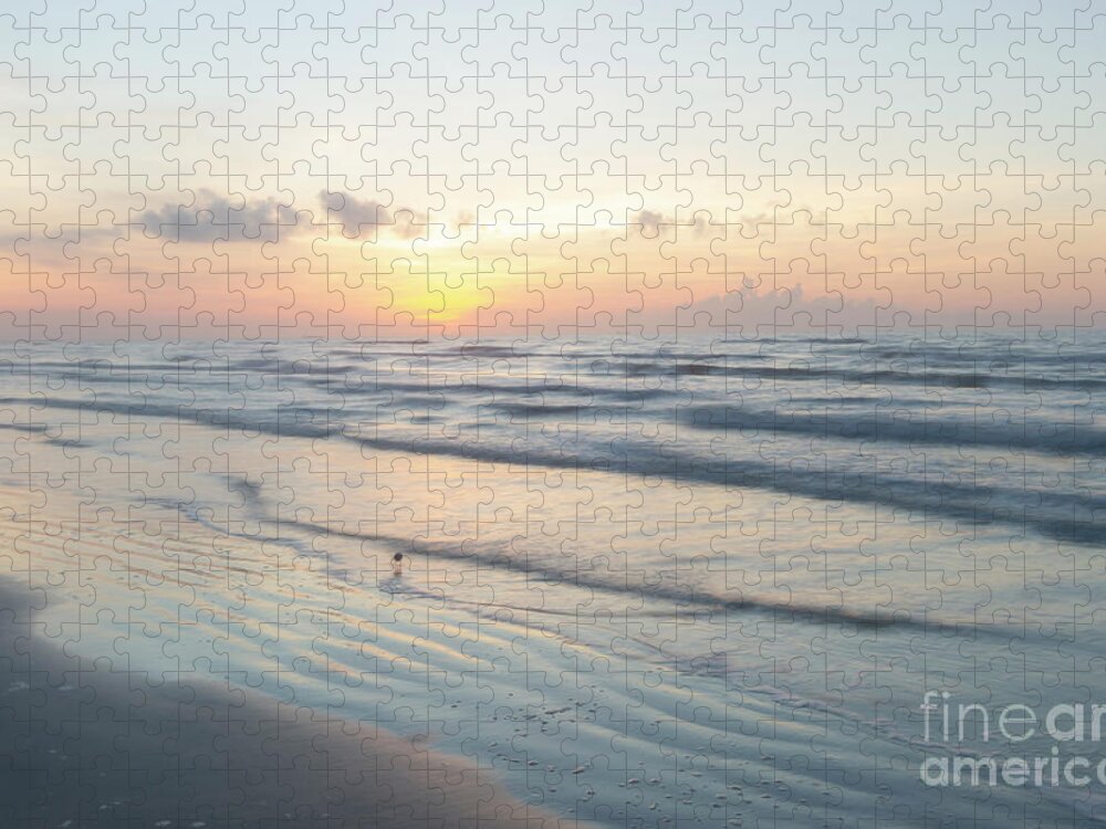Port Aransas Jigsaw Puzzle featuring the photograph Port Aransas Texas Sunrise by Ronda Kimbrow