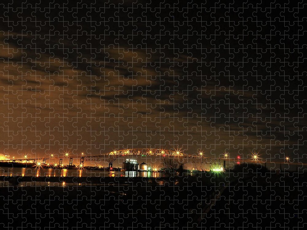 Port Arthur Jigsaw Puzzle featuring the photograph Port Arthur MLK Bridge by Jerry Connally
