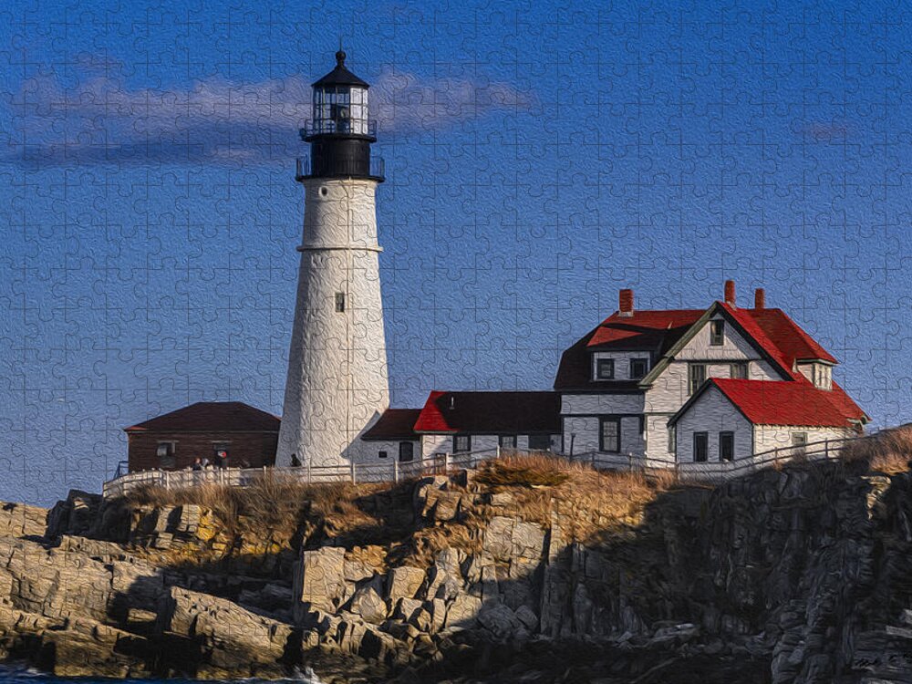 Cape Elizabeth Jigsaw Puzzle featuring the photograph Portland Head Light No. 44 by Mark Myhaver