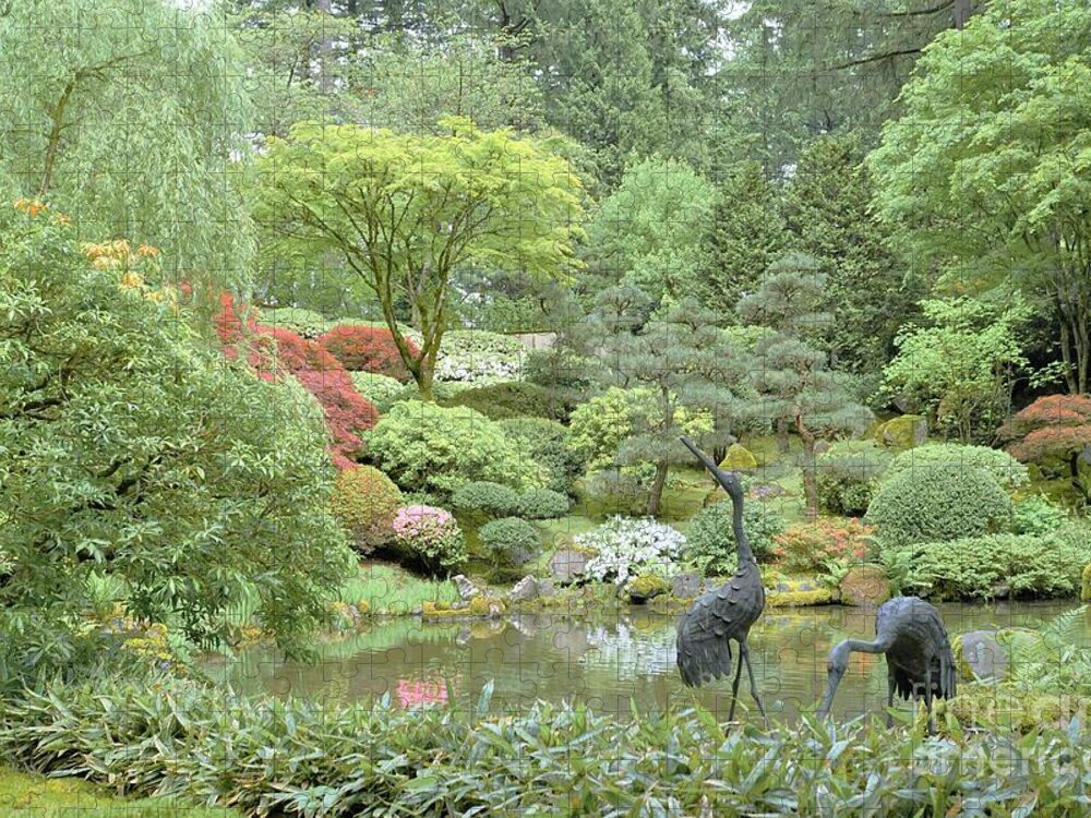 Portland Oregon Japanese Gardens Jigsaw Puzzle featuring the photograph Portland Oregon Japanese Gardens 2 by Merle Grenz