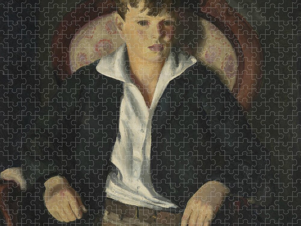 George Bellows Jigsaw Puzzle featuring the painting Portrait of a Boy by George Bellows