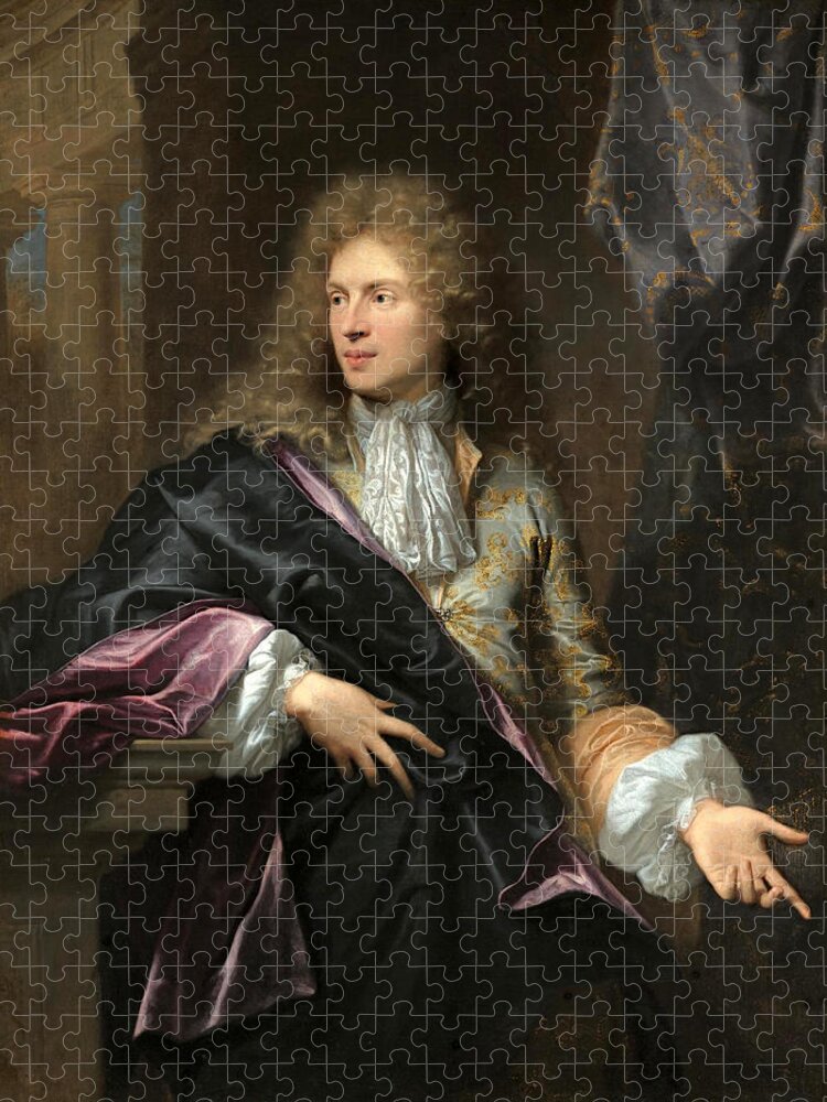 Hyacinthe Rigaud Jigsaw Puzzle featuring the painting Portrait of Pierre-Vincent Bertin by Hyacinthe Rigaud