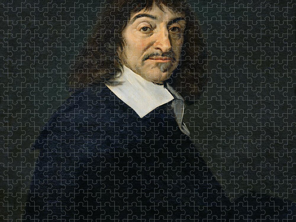 Rene Jigsaw Puzzle featuring the painting Portrait of Rene Descartes by Frans Hals