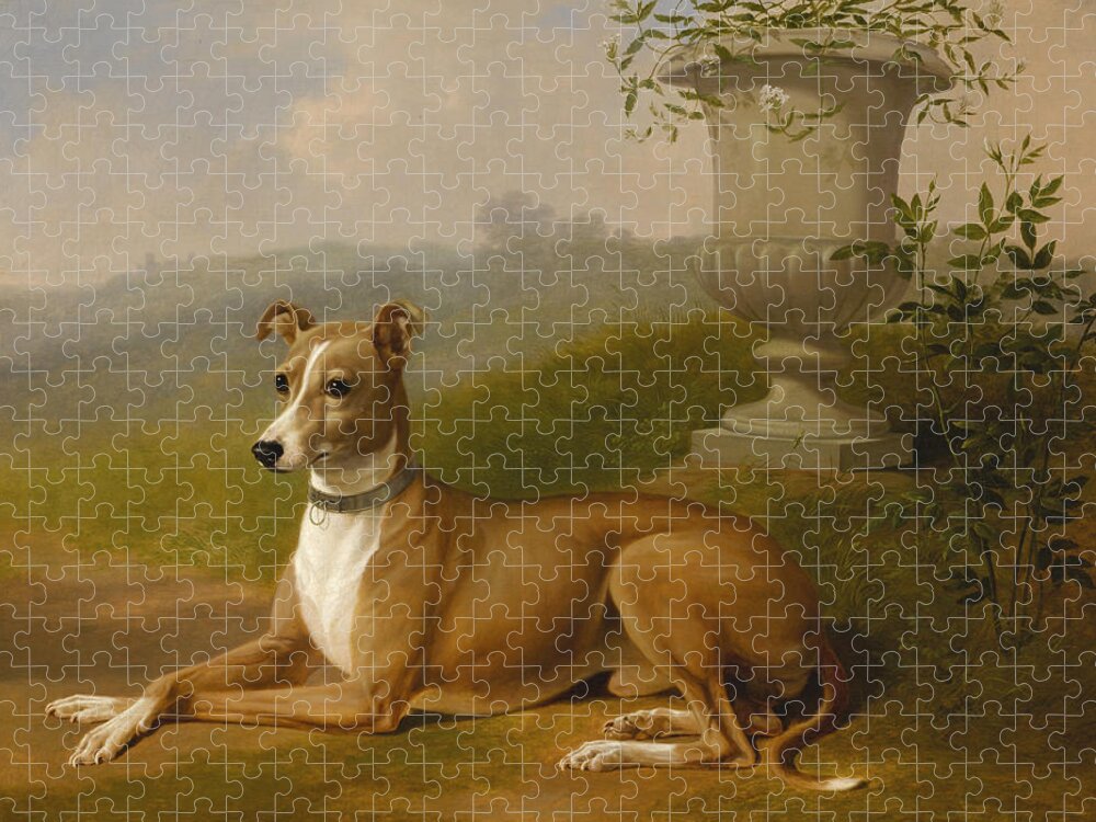 Thomas Hewes Hinckley Jigsaw Puzzle featuring the painting Portrait of Rover by Thomas Hewes Hinckley