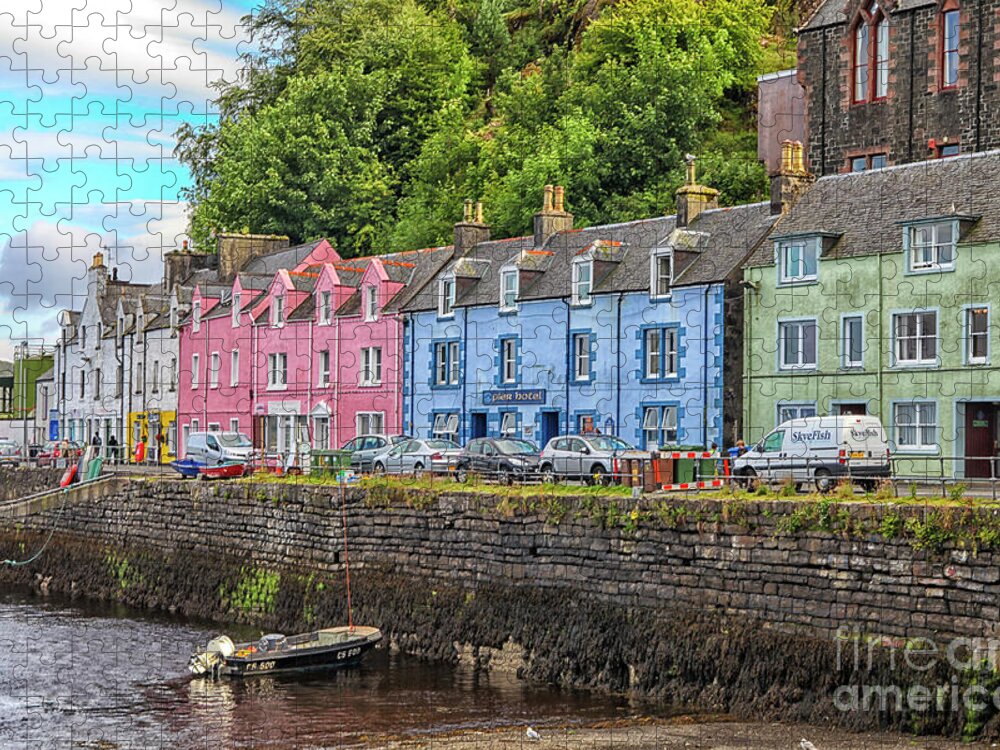 Architecture Jigsaw Puzzle featuring the photograph Portree town on Skye, Scotland by Patricia Hofmeester