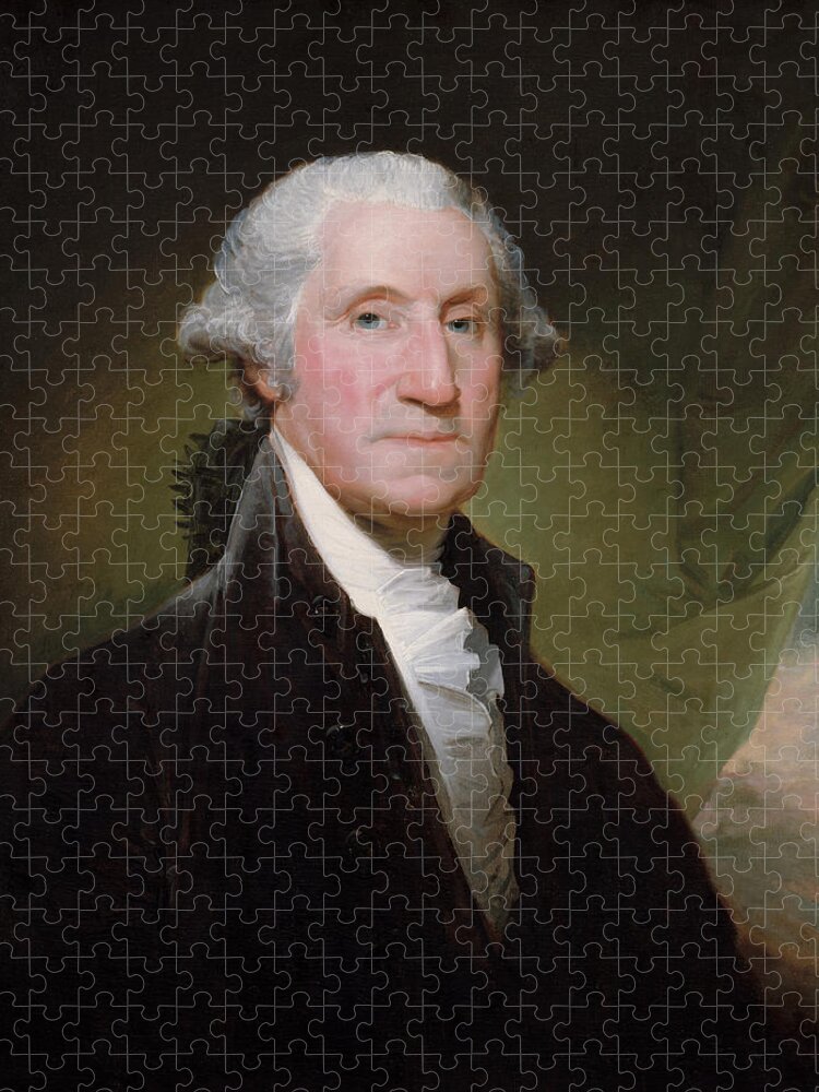 #faatoppicks Jigsaw Puzzle featuring the painting President George Washington by War Is Hell Store