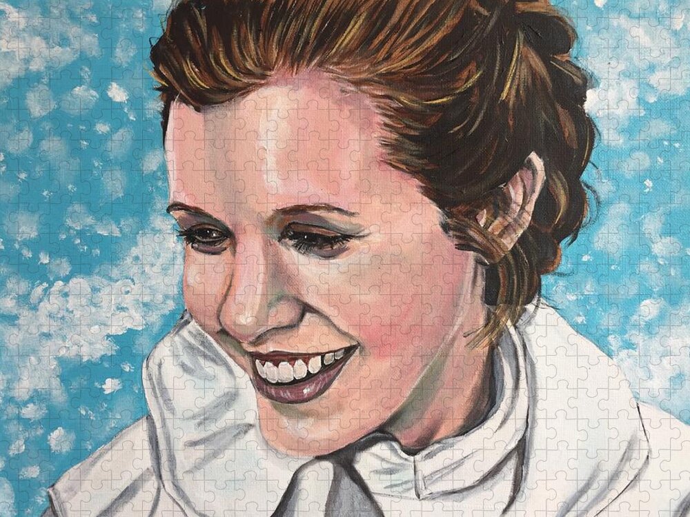 Princess Leia Jigsaw Puzzle featuring the painting Princess Leia by Joel Tesch