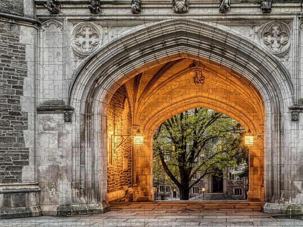 Princeton University Jigsaw Puzzle featuring the photograph Princeton University Blair Hall Arch by Susan Candelario