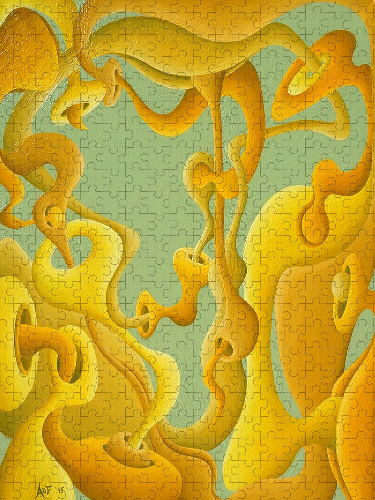 Proton Jigsaw Puzzle featuring the painting Pro-Photonic Sunshine System by Amy Ferrari