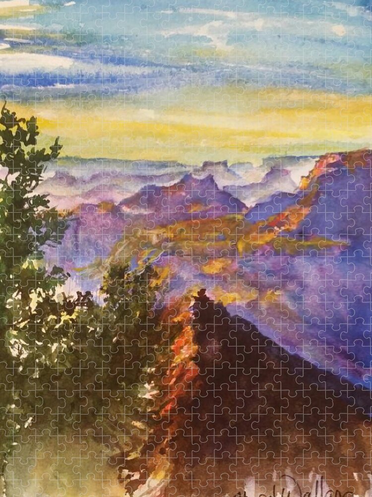 Arizona Jigsaw Puzzle featuring the painting Psalm 121 by Cheryl Wallace