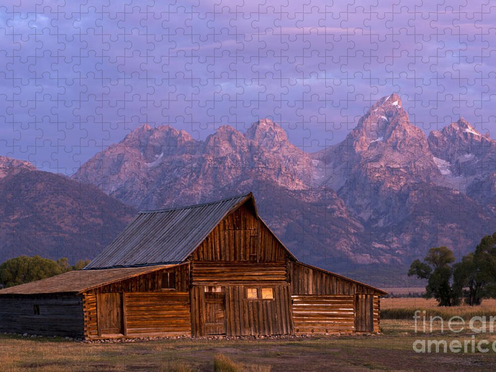 T.a. Moulton Barn Jigsaw Puzzle featuring the photograph Purple Mountains Majesty by Deby Dixon