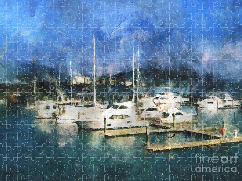 Boats Jigsaw Puzzle featuring the photograph Queensland Marina by Claire Bull