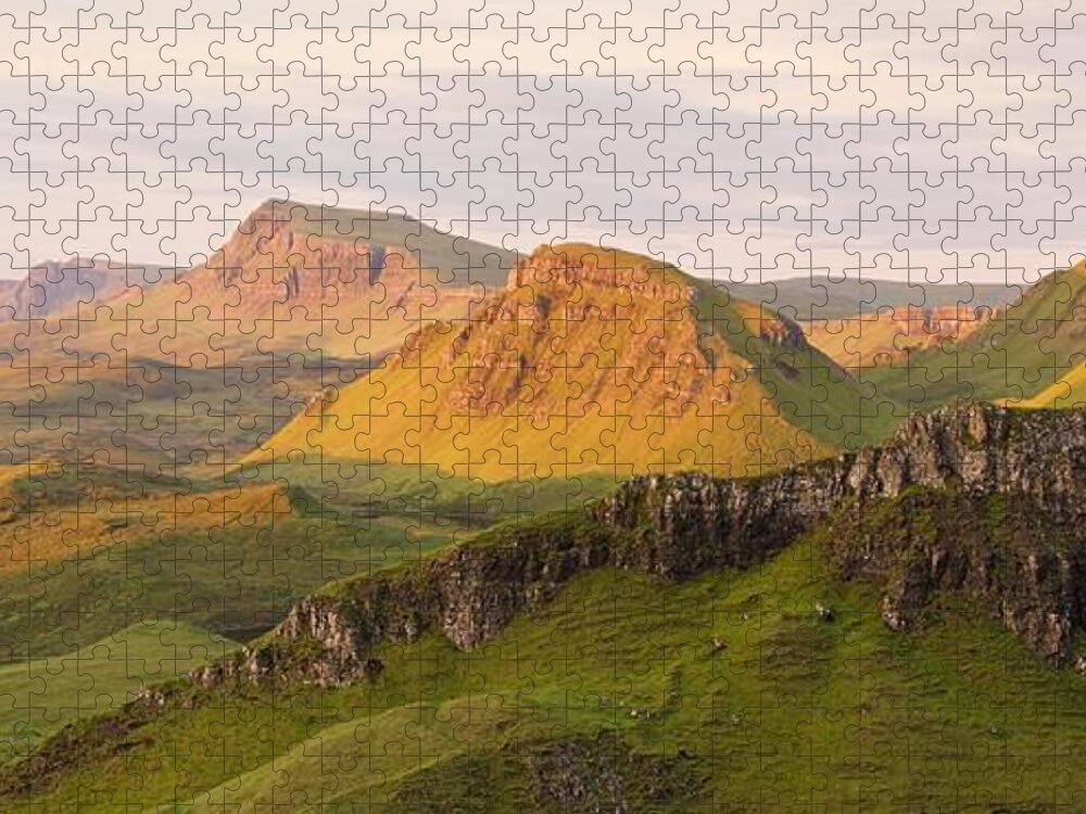 Isle Of Skye Jigsaw Puzzle featuring the photograph Quiraing Panorama by Stephen Taylor