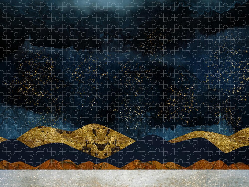 Rain Jigsaw Puzzle featuring the digital art Rain by Katherine Smit