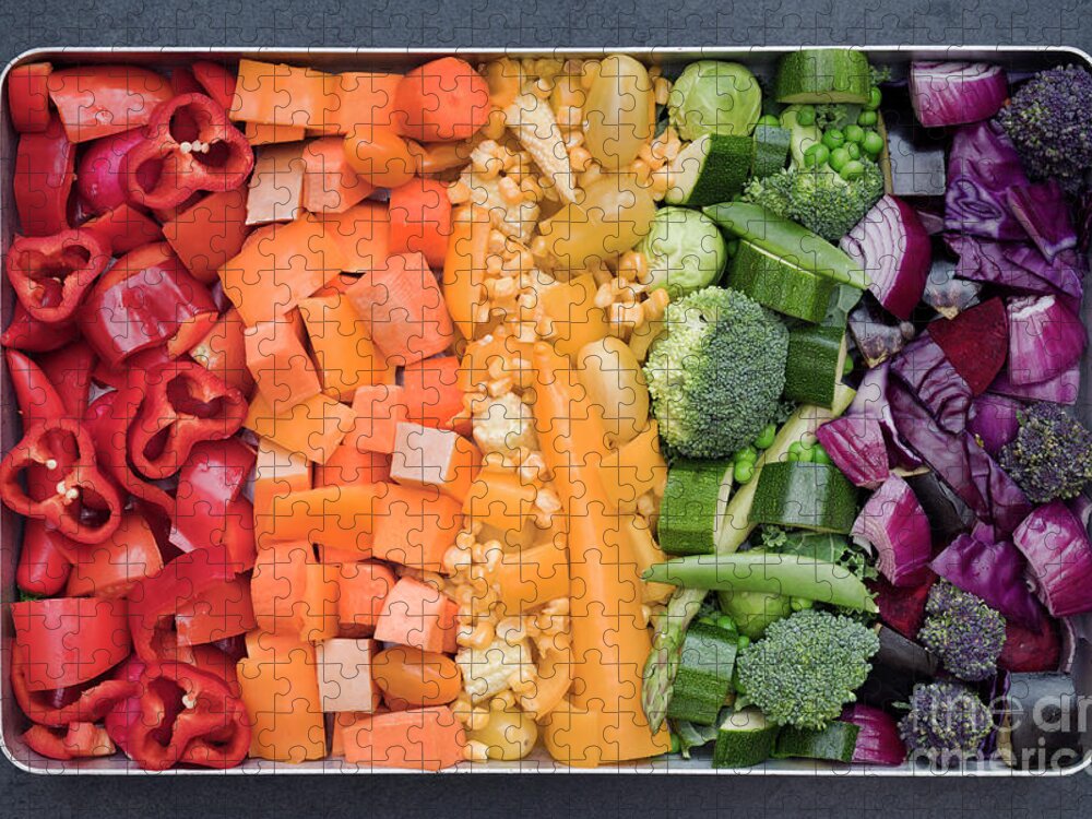 Rainbow Vegetables Jigsaw Puzzle featuring the photograph Rainbow Veg by Tim Gainey