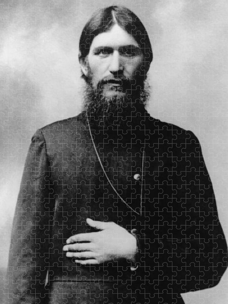Rasputin Jigsaw Puzzle featuring the photograph Rasputin The Mad Monk by War Is Hell Store