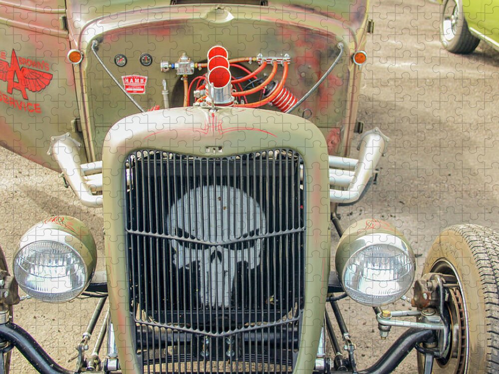 Ratrod Jigsaw Puzzle featuring the photograph Ratrod Skull by Darrell Foster