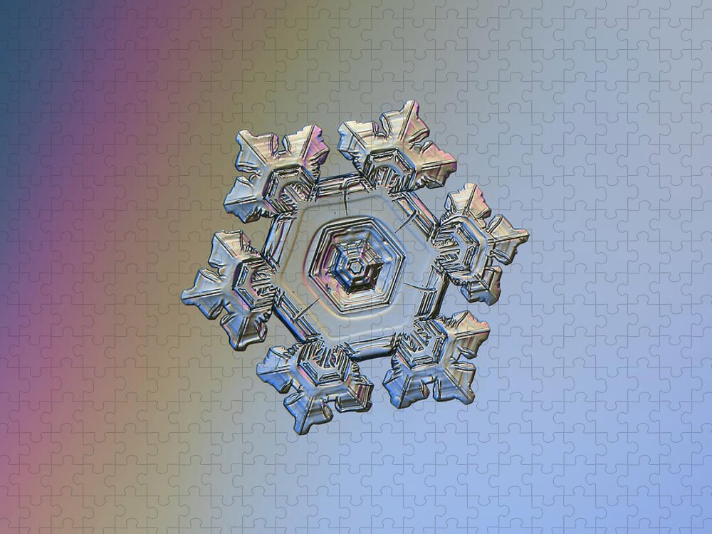 Snowflake Jigsaw Puzzle featuring the photograph Real snowflake - 05-Feb-2018 - 10 by Alexey Kljatov