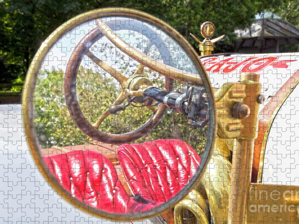 Model T Ford Jigsaw Puzzle featuring the photograph Rear View Mirror by Terri Waters