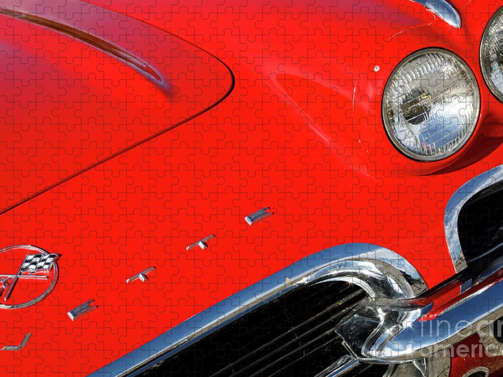 Corvette Jigsaw Puzzle featuring the photograph Red '62 Vette by Dennis Hedberg