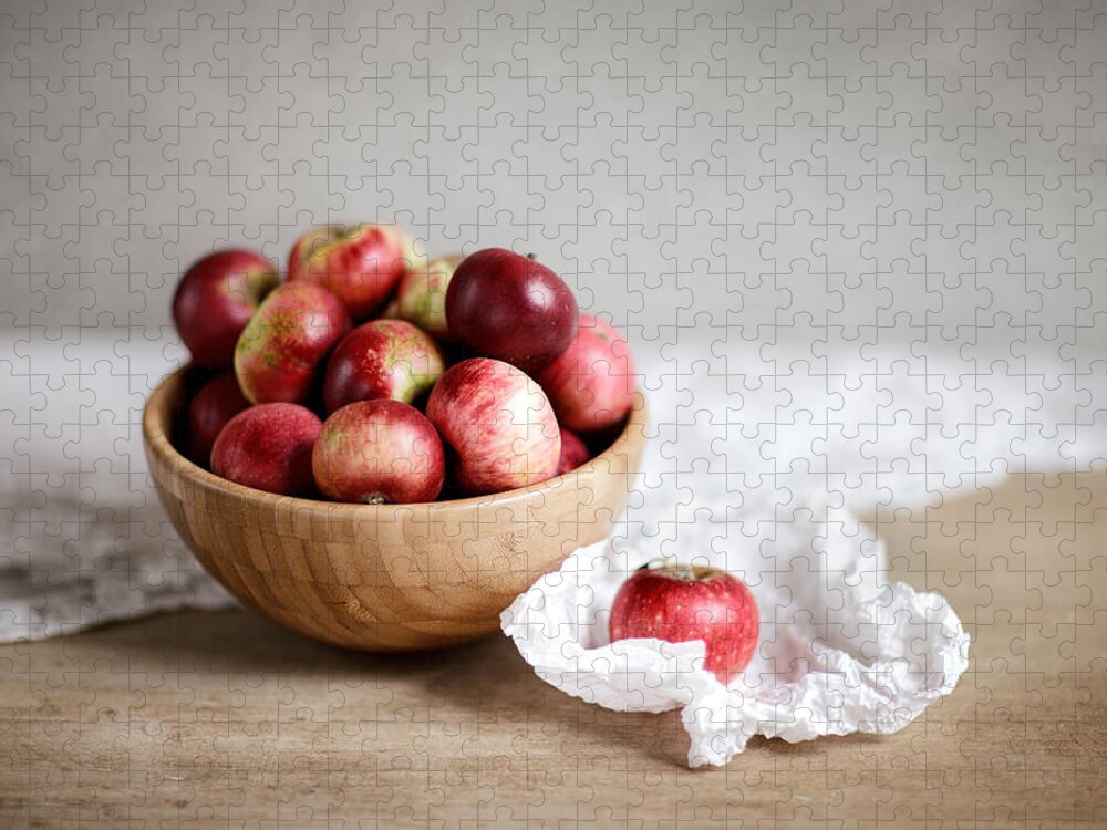 Apple Jigsaw Puzzle featuring the photograph Red Apples Still Life by Nailia Schwarz
