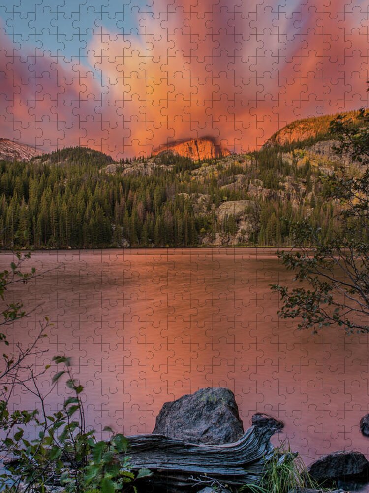 Landscape Photography Jigsaw Puzzle featuring the photograph Red Sunrise by Greg Wyatt
