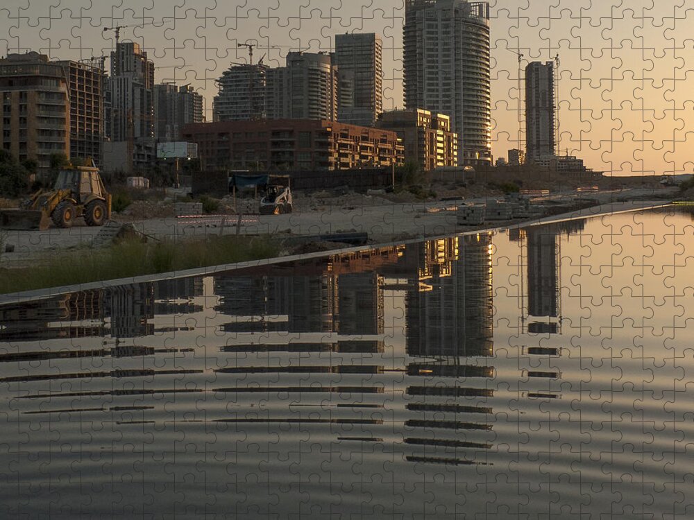 Photography Jigsaw Puzzle featuring the photograph Reflecting Beirut by Marc Nader