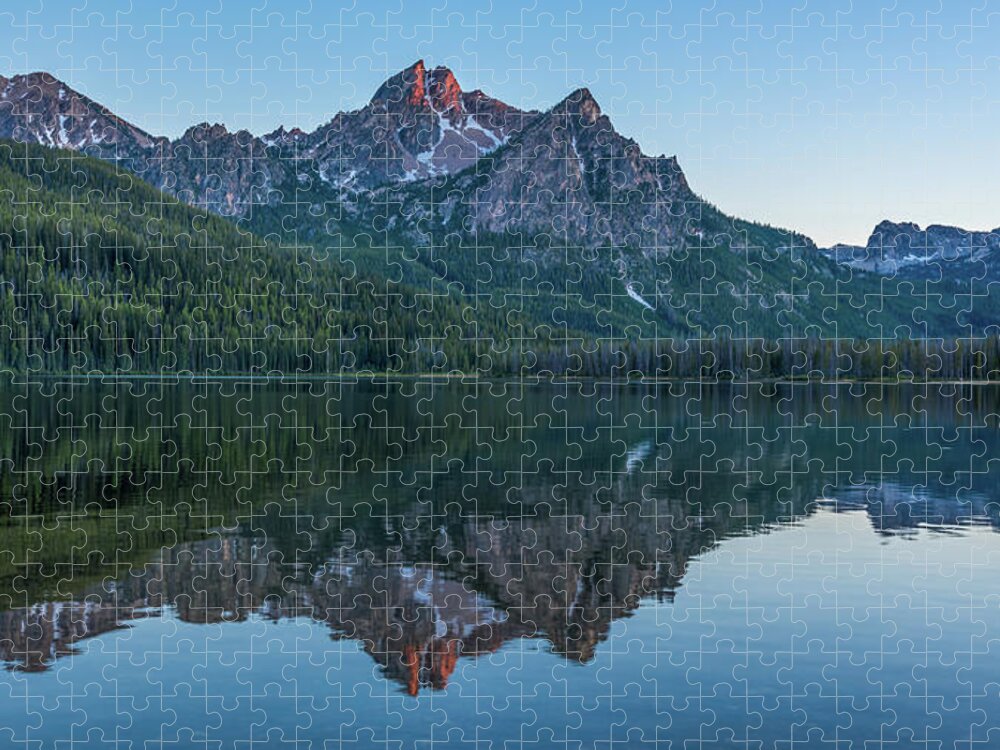 Brenda Jacobs Fine Art Jigsaw Puzzle featuring the photograph Reflections of Elk Mountain by Brenda Jacobs