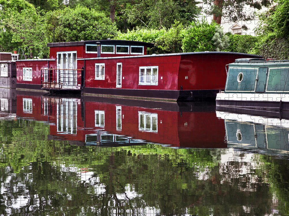 Canal Jigsaw Puzzle featuring the photograph Regent Houseboats by Keith Armstrong