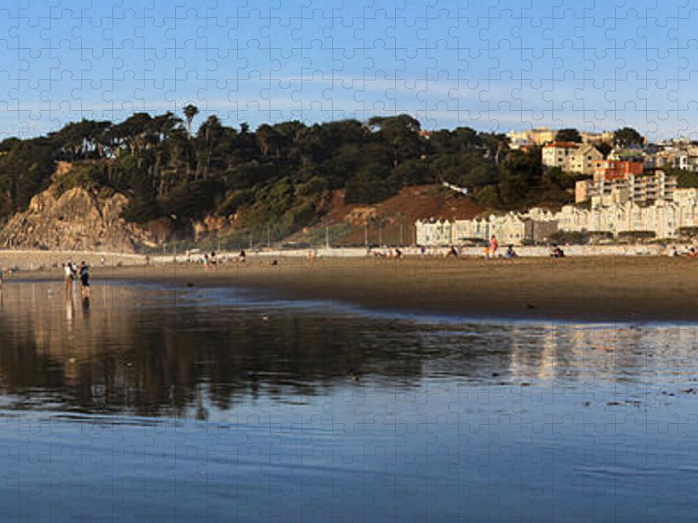 Bonnie Follett Jigsaw Puzzle featuring the photograph Relaxing at Ocean Beach San Francisco by Bonnie Follett
