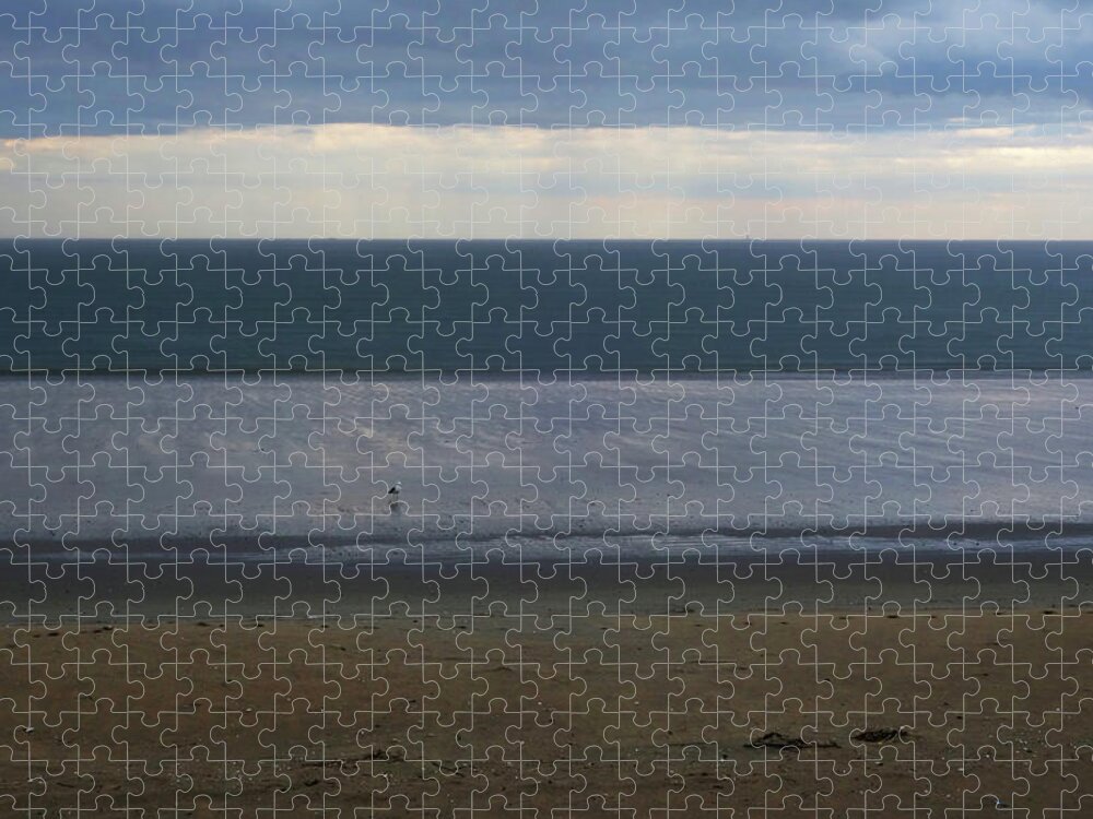 Revere Jigsaw Puzzle featuring the photograph Revere Beach Bars of Color Revere MA by Toby McGuire
