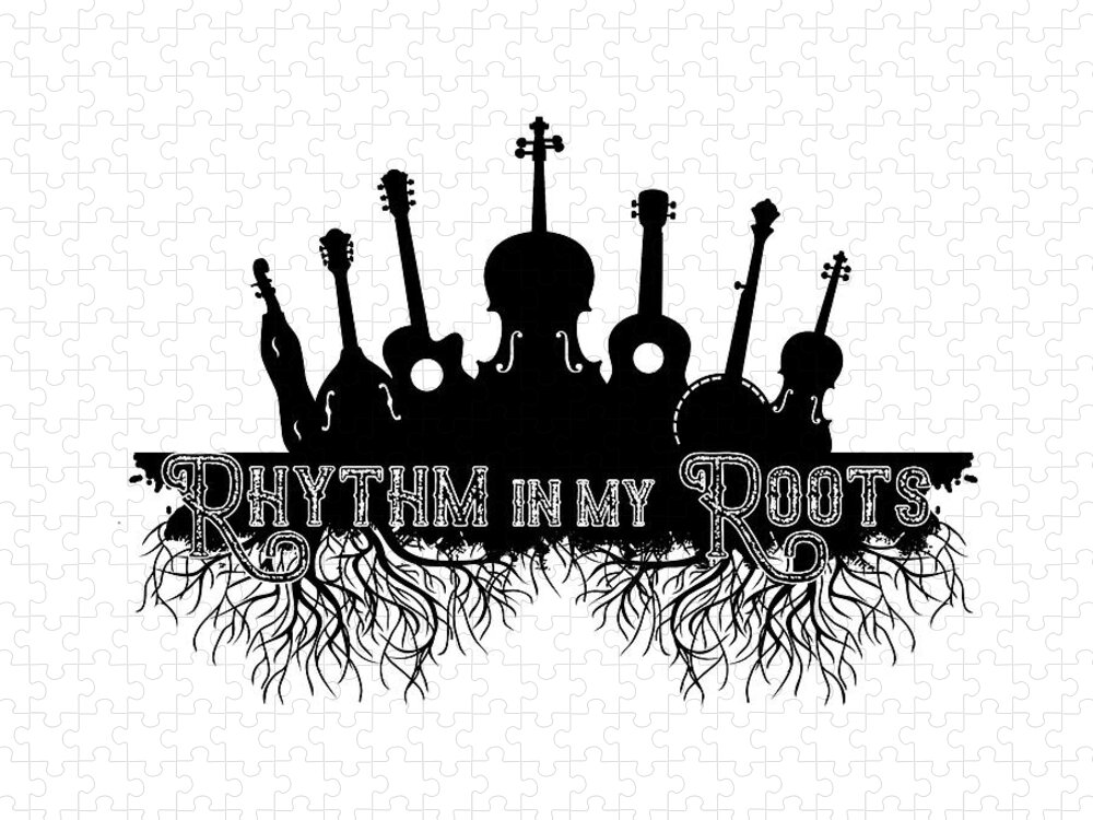 Rhythm And Roots Jigsaw Puzzle featuring the digital art Rhythm in my Roots by Heather Applegate