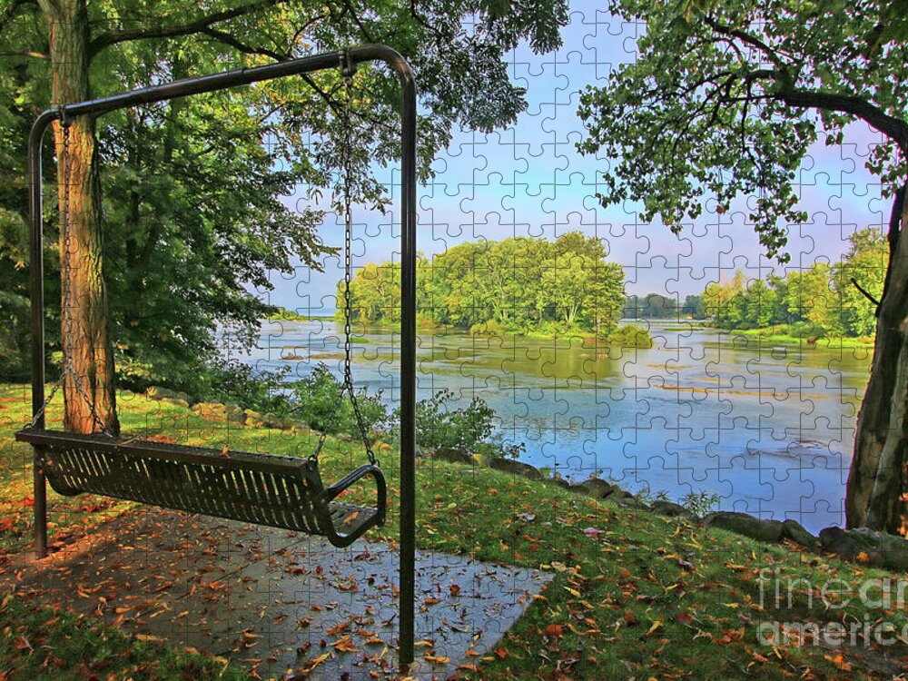 Grand Rapids Jigsaw Puzzle featuring the photograph River View 4136 by Jack Schultz