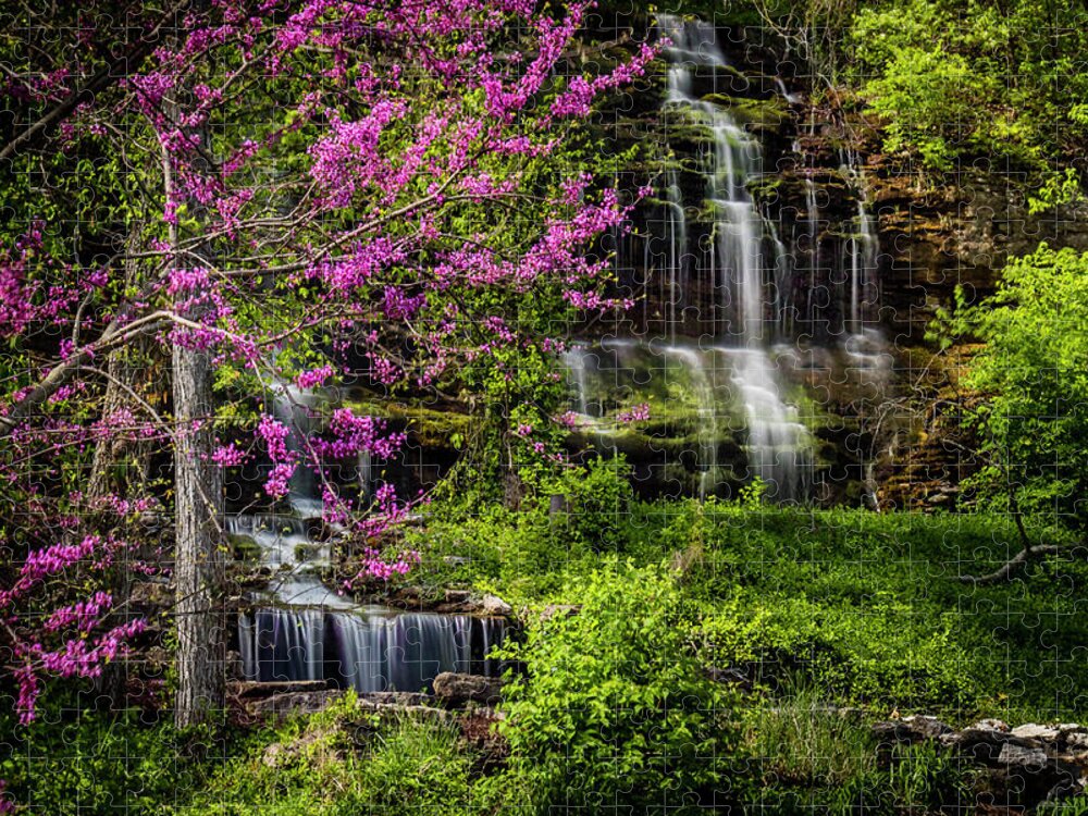 Water Jigsaw Puzzle featuring the photograph Rivercut Waterfall by Allin Sorenson