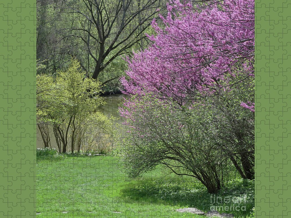 Spring Jigsaw Puzzle featuring the photograph Riverside Spring by Ann Horn