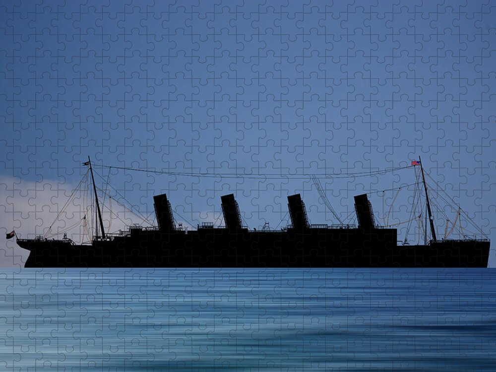 Rms Titanic Jigsaw Puzzle featuring the photograph RMS Titantic v4 by Smart Aviation