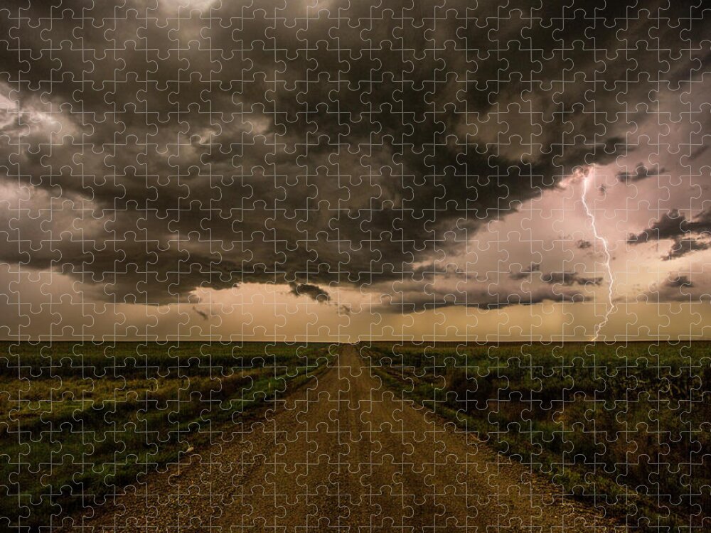 South Dakota Jigsaw Puzzle featuring the photograph Road to Chaos by Aaron J Groen