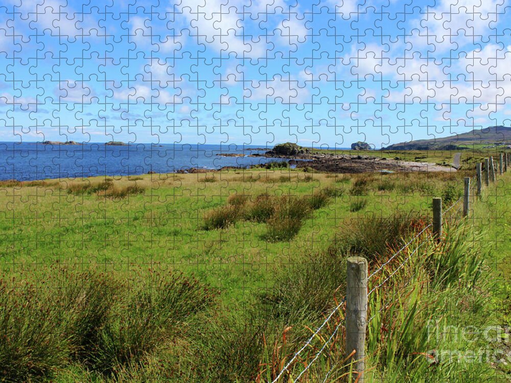 Eddie Barron Jigsaw Puzzle featuring the photograph Road to Malin Head Donegal Ireland by Eddie Barron