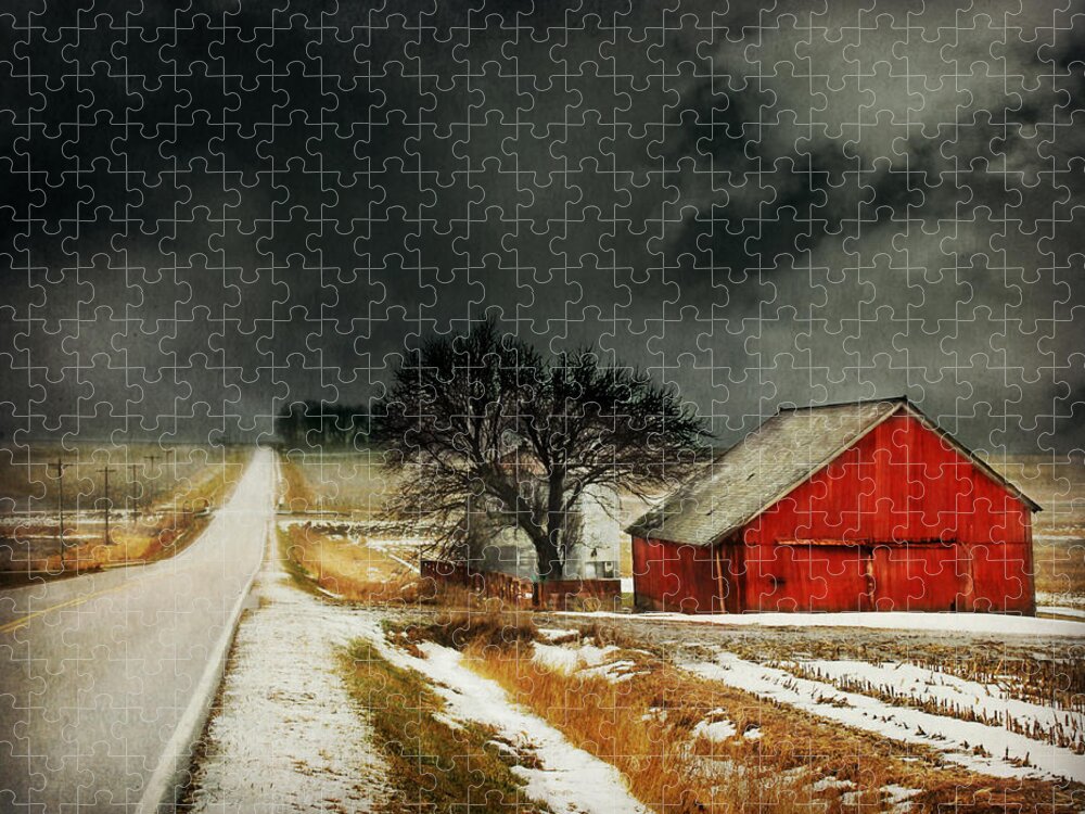 Barn Jigsaw Puzzle featuring the photograph Road to Nowhere by Julie Hamilton
