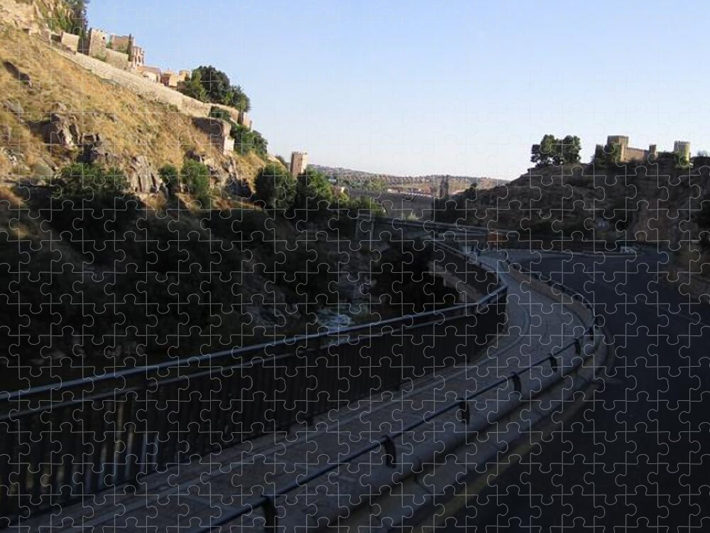 Toledo Jigsaw Puzzle featuring the photograph Road Towards Toledo by John Shiron