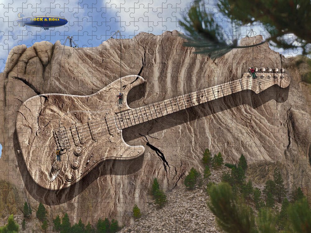 Surrealism Jigsaw Puzzle featuring the photograph Rock and Roll Park 2 by Mike McGlothlen