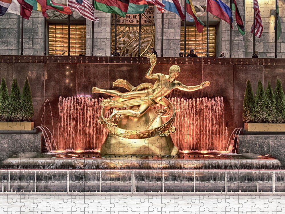 Rockefeller Center Jigsaw Puzzle featuring the photograph Rockefeller Center by Alison Frank