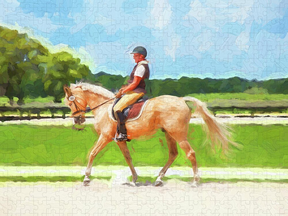 Rocking Horse Stables Jigsaw Puzzle featuring the photograph Rocking Horse Stables Ocala Florida by Rich Franco