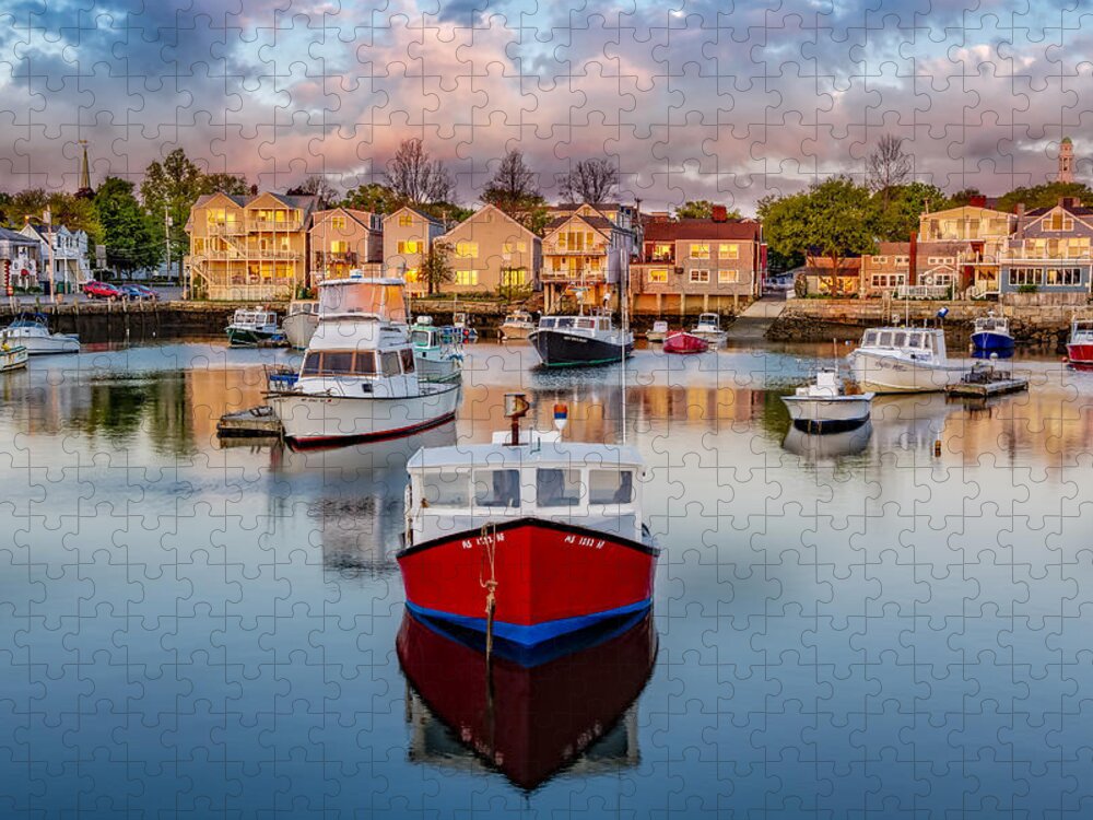 Motif No. 1 Jigsaw Puzzle featuring the photograph Rockport Harbor by Susan Candelario
