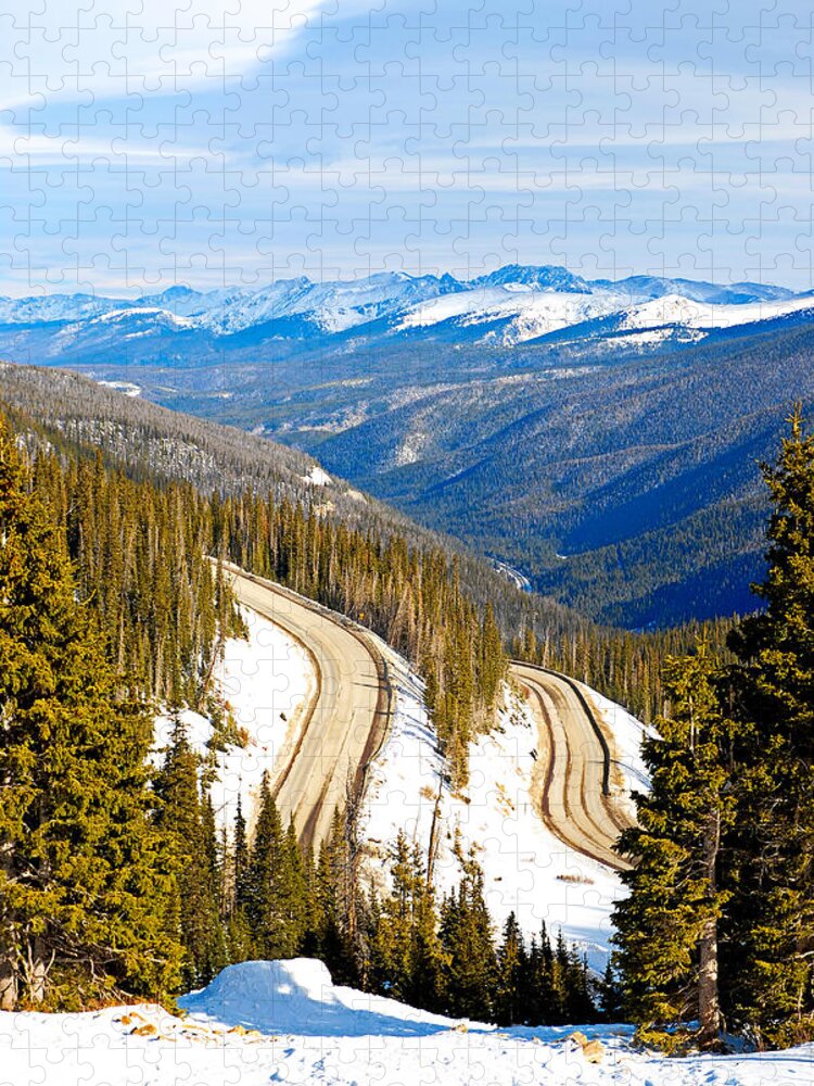 Rocky Jigsaw Puzzle featuring the photograph Rocky Mountain Streets Winter Edition by Robert Meyers-Lussier