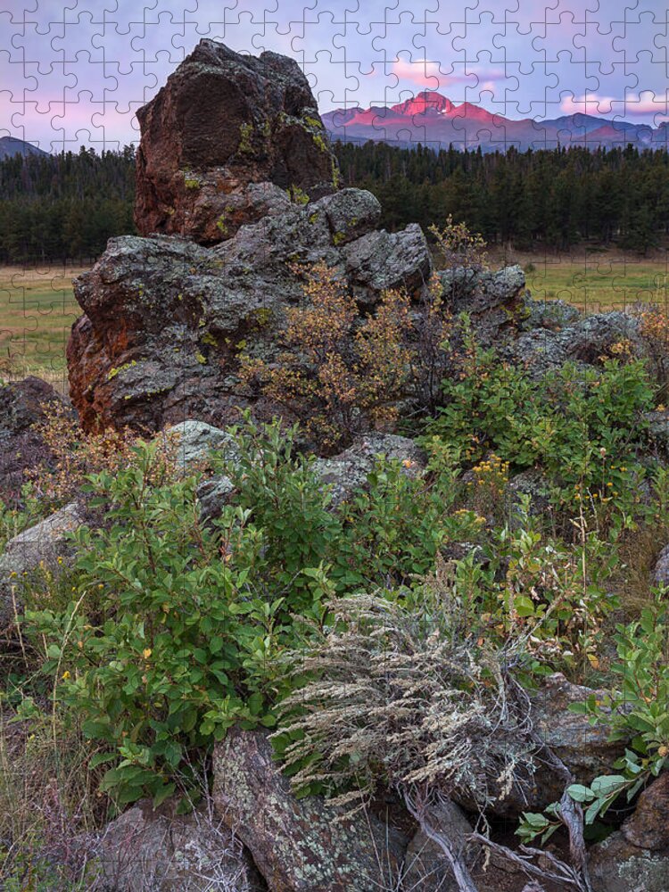 Rmnp; Sunrise; Colorado Jigsaw Puzzle featuring the photograph Rocky Mountain Sunrise by John Vose