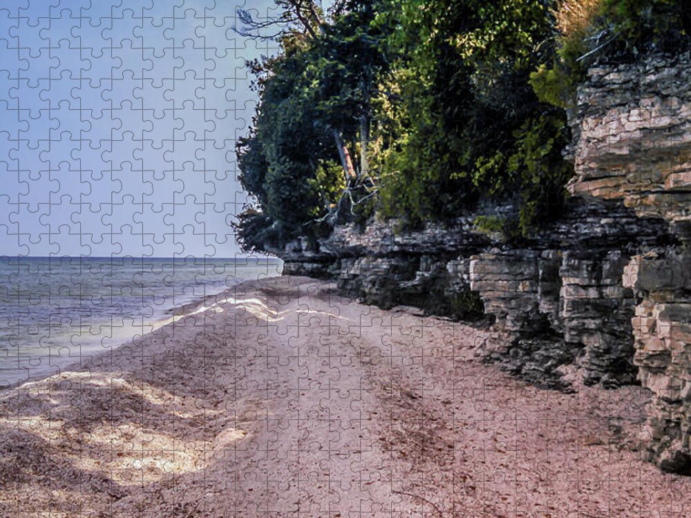 Landscape Jigsaw Puzzle featuring the photograph Rocky Shore by Terry Ann Morris